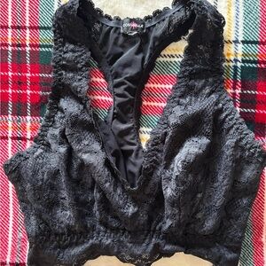 Cosabella Curvy Racerback Black Lace Bralette